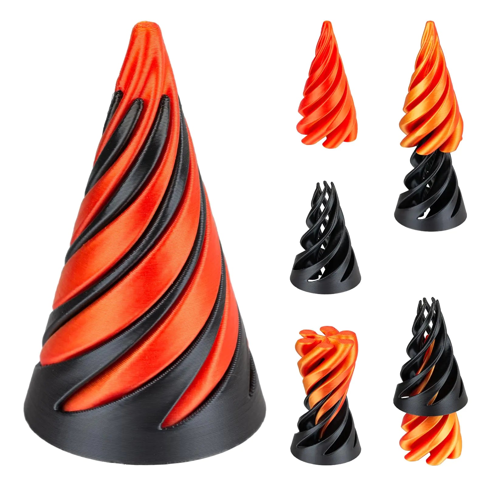 Impossible Pyramid Passthrough Sculpture 3D Printed Spiral Cone Toy Spiral Cone Fidget Toy Pass Through Pyramid Fidget Toy Stress Relief Desk Toy Pyramid Model Relax Anxiety Toy for Children Adult